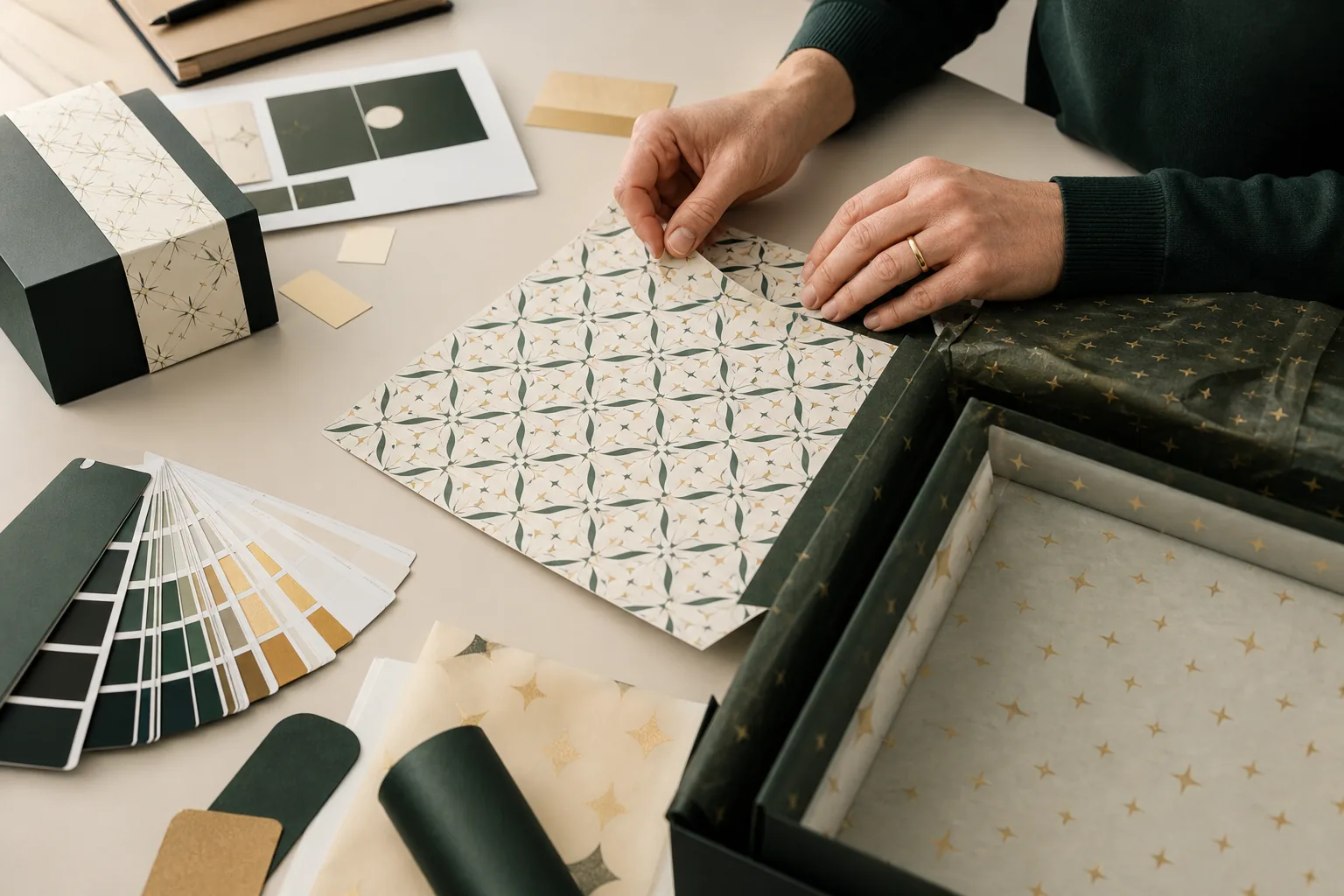 Packaging artwork and prepress review for custom paper printing