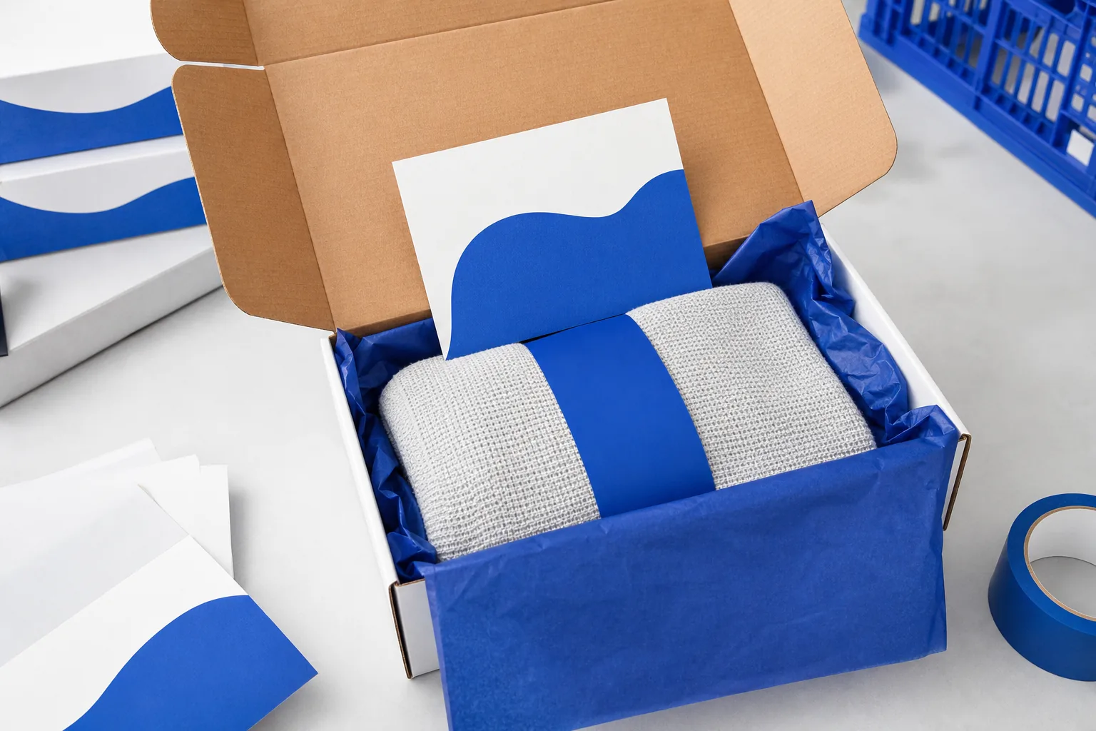 Custom printed tissue paper for e-commerce unboxing