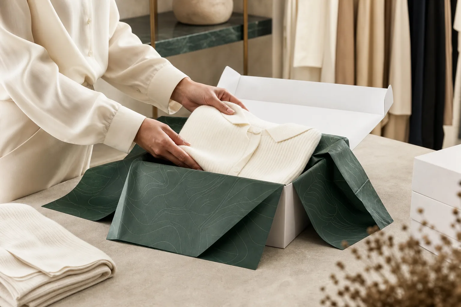 Custom printed tissue paper for fashion and footwear packaging