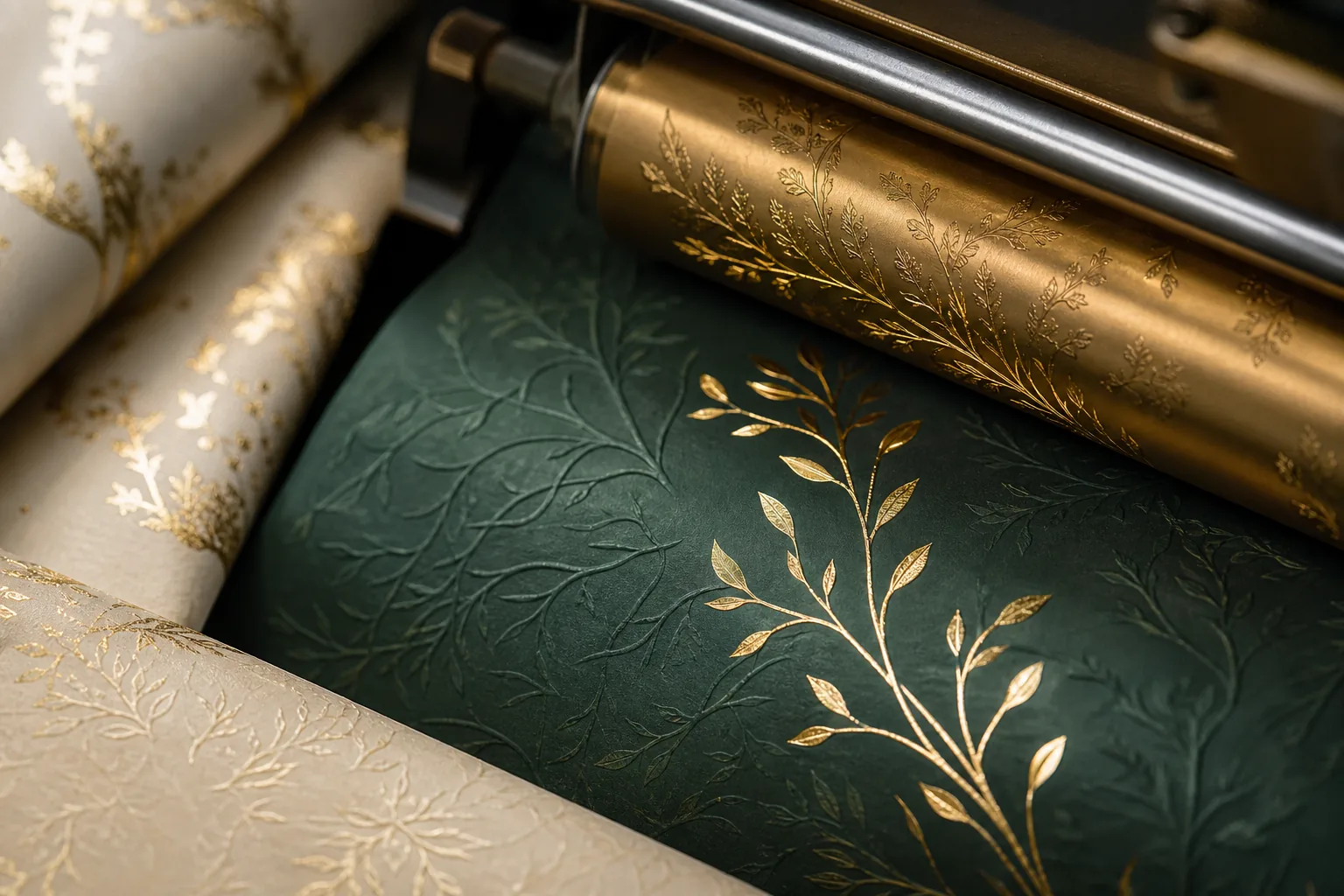 Premium foil and embossed finishing for custom paper packaging